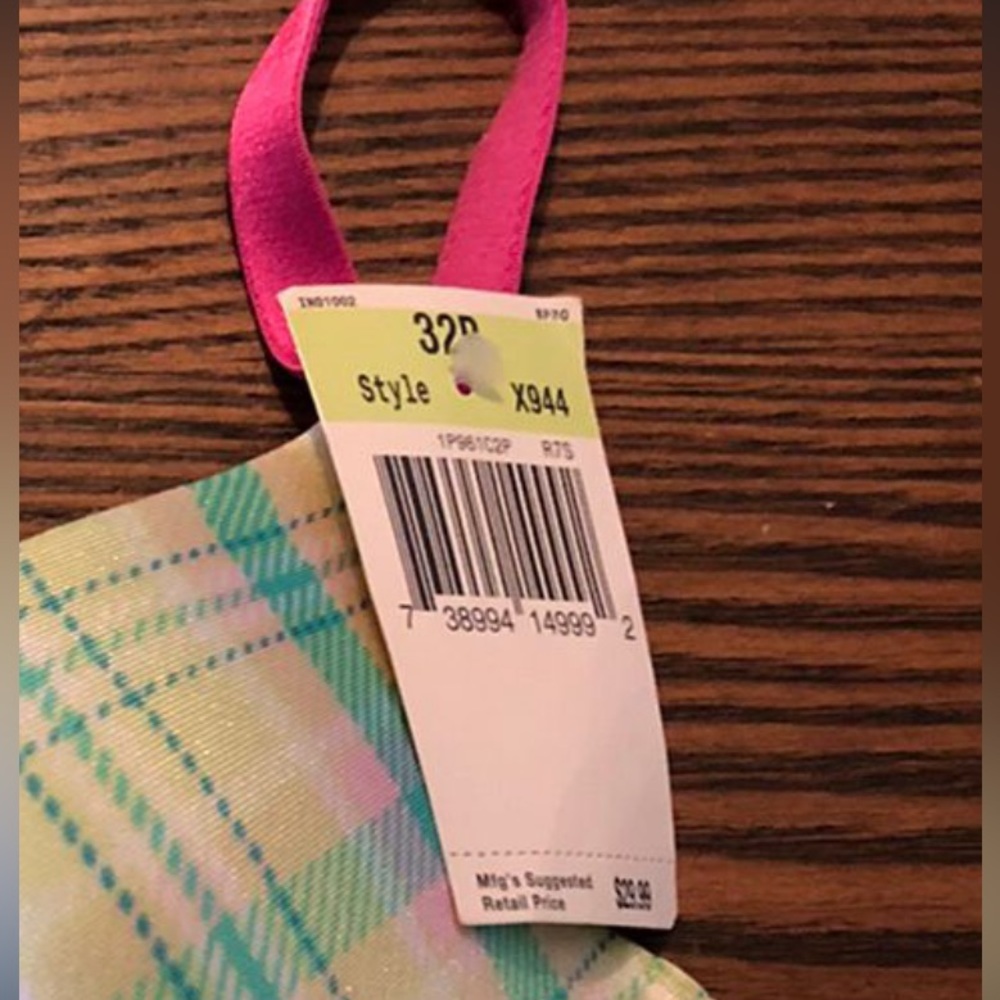Wonderbra Green & Pink Plaid - Picture 2 of 6